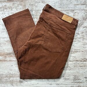 Men's Bonobo Chinos Brown Corduroy stretch Pants size 42/30 Slim 98% cotton